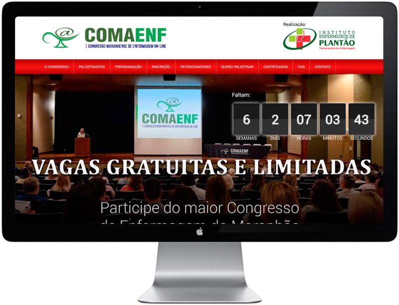 Site COMAENF - Congresso Maranhense de Enfermagem