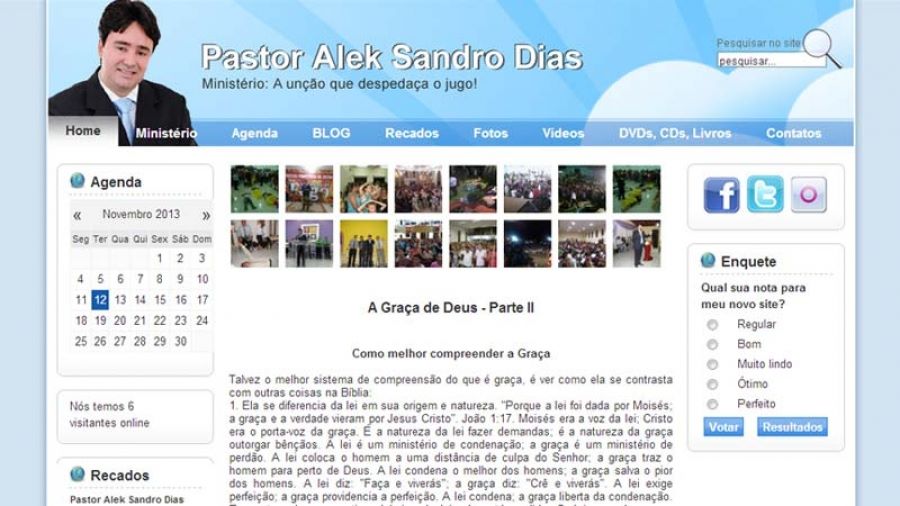 Site Pastor Alek Sandro Dias